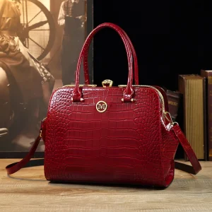 Crocodile Leather Women Elegant Shoulder Bag
