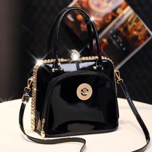 Genuine Leather Women Diamond Crystal Evening Bag
