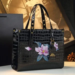 Crocodile Leather Women Cheongsam Tote Bag
