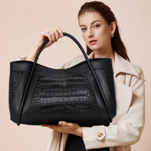 Crocodile Leather Women’s Tote Bag